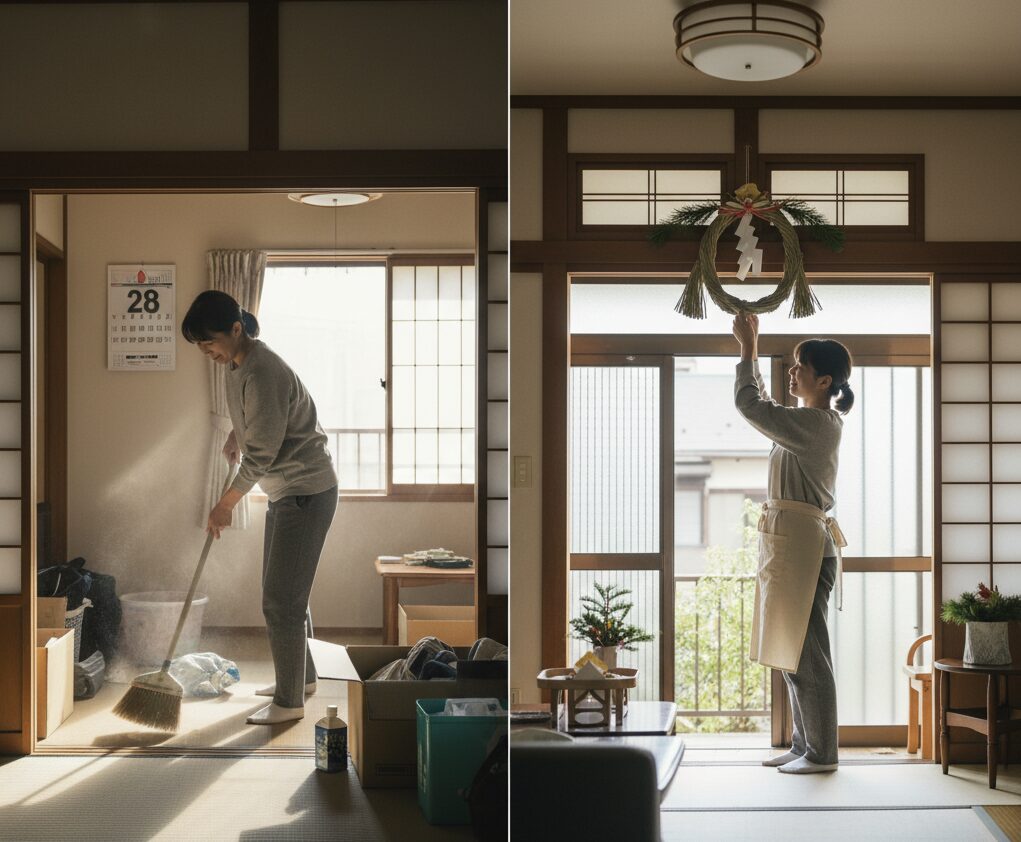 しめ縄を大掃除の前に飾る時の対処法