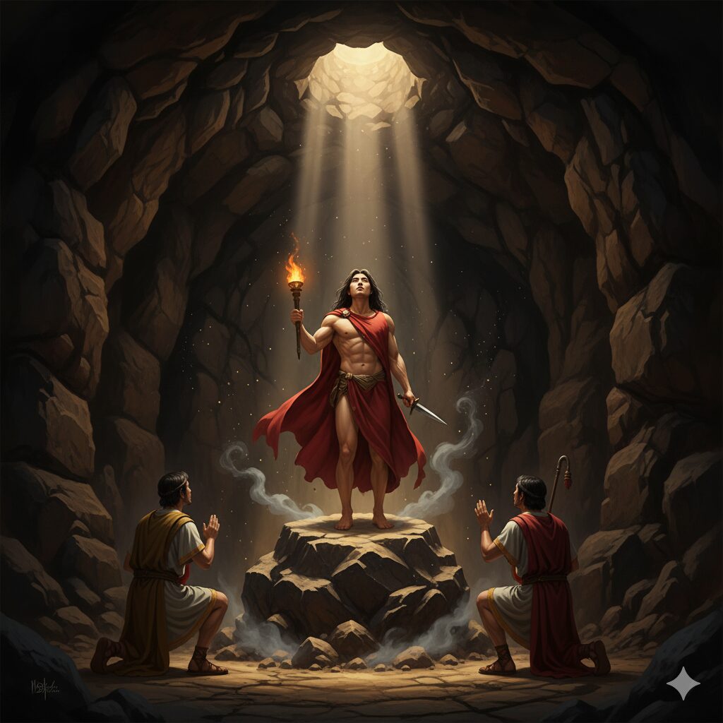 処女懐胎ではなく岩から誕生