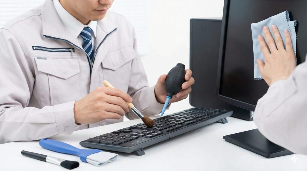 OA機器やデスク周りの掃除方法と注意点