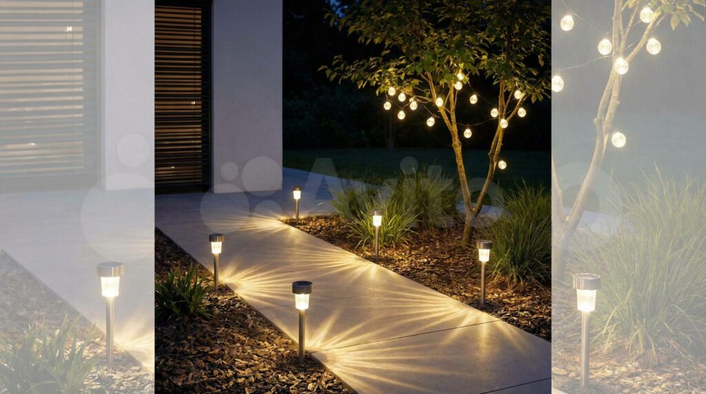 ソーラーライトとの併用もおしゃれ