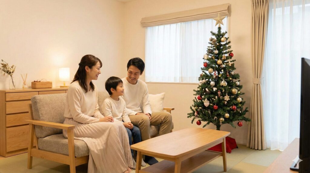 8畳のリビングに合うクリスマスツリーの選び方