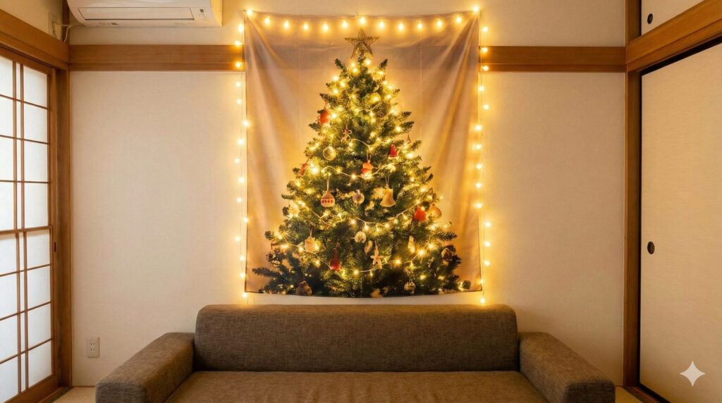 狭い部屋でも安心な壁掛けツリーの魅力