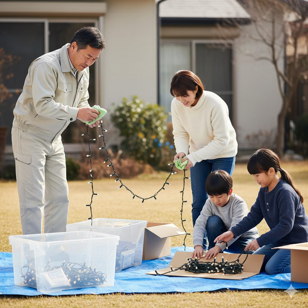 イルミネーションの片付けと収納のコツ
