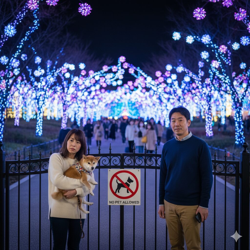 あしかがフラワーパークは犬連れでの入場が完全不可