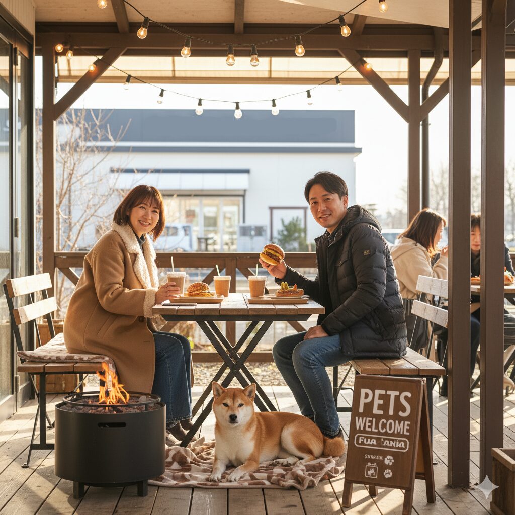 あしかがフラワーパーク周辺でペットと過ごすランチ場所