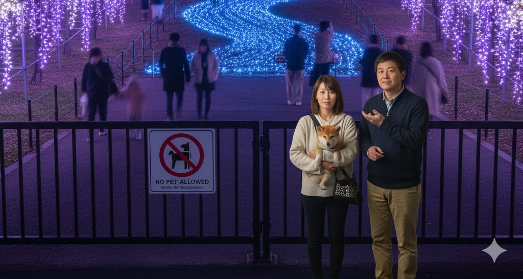 あしかがフラワーパークイルミネーションはペット可か？