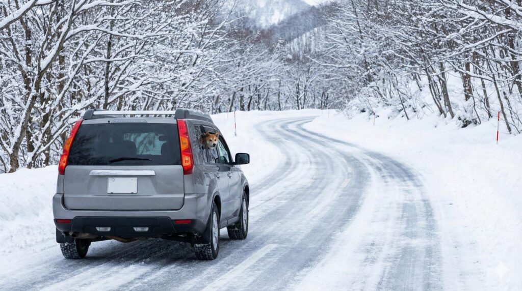 冬のアクセスは雪と路面凍結に要注意