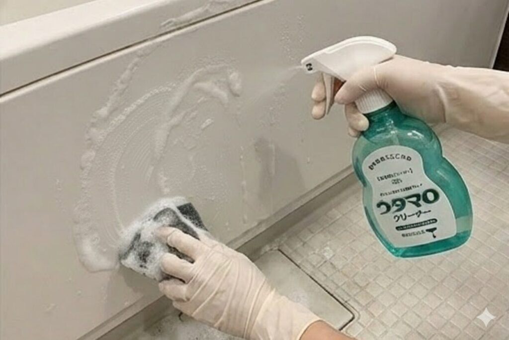 お風呂のエプロン掃除もウタマロクリーナーにお任せ