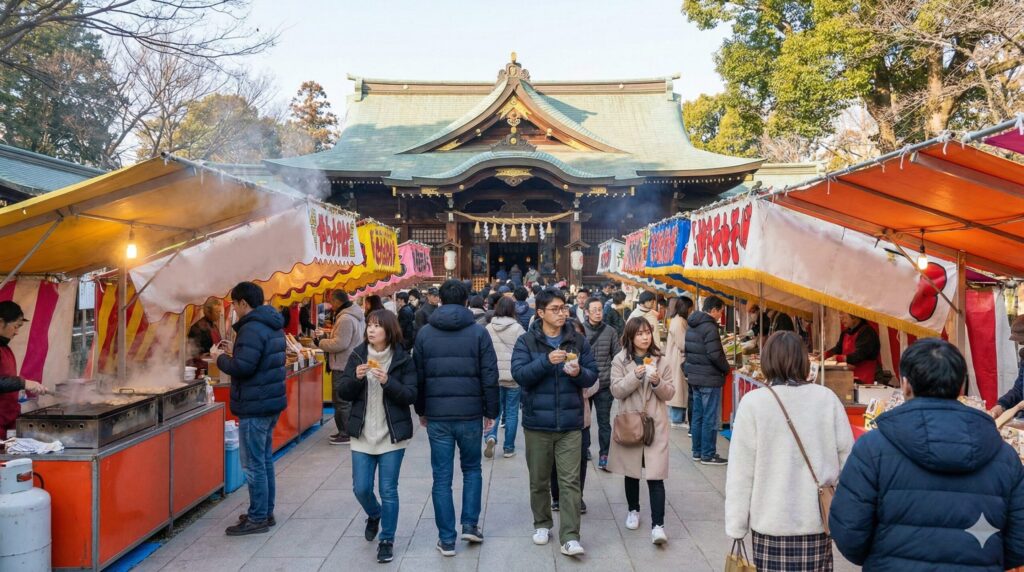 2026年1月4日の初詣は屋台が出ている？