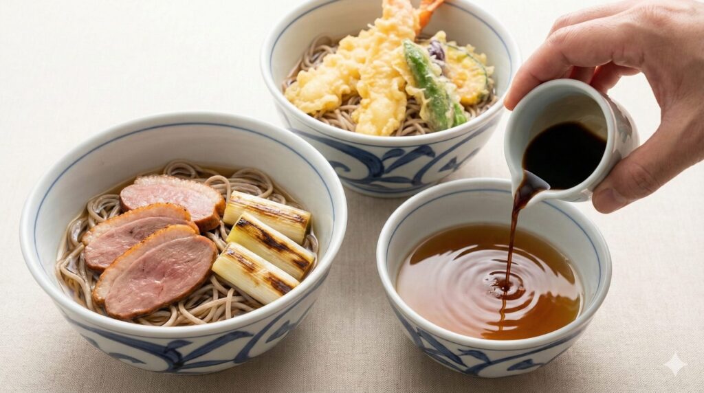 鴨や天ぷらに合うつゆの味付け