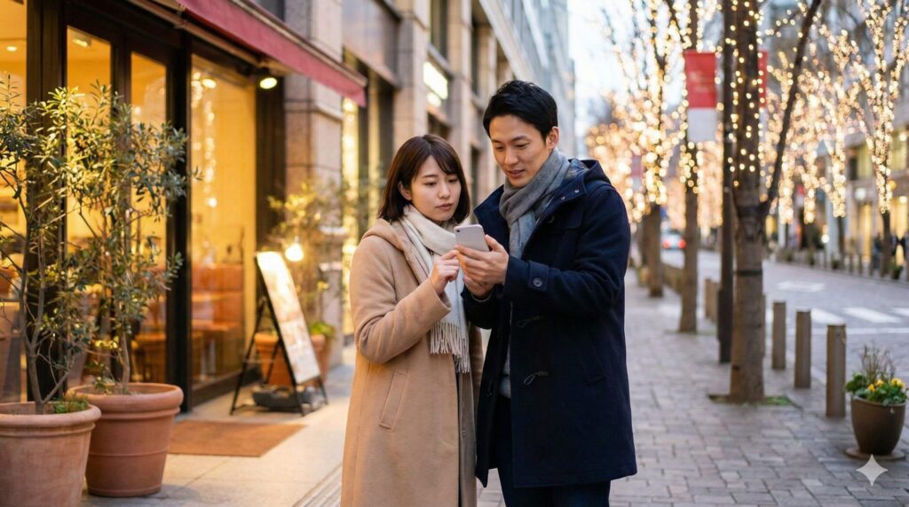 イルミネーションとご飯の順番を決める判断基準