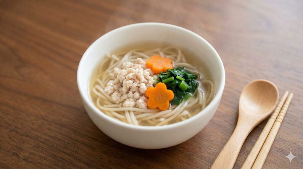 幼児向けに薄味で作る年越しそばのレシピ
