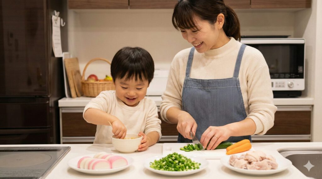 2歳児と楽しむ年越しそばのレシピと献立案