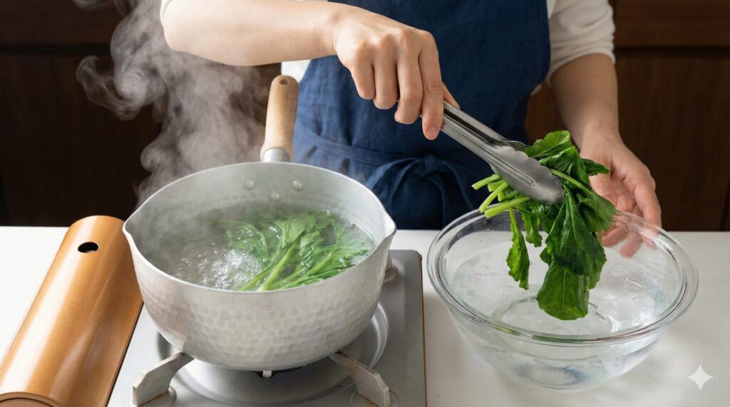 苦味を取る下茹でのコツ