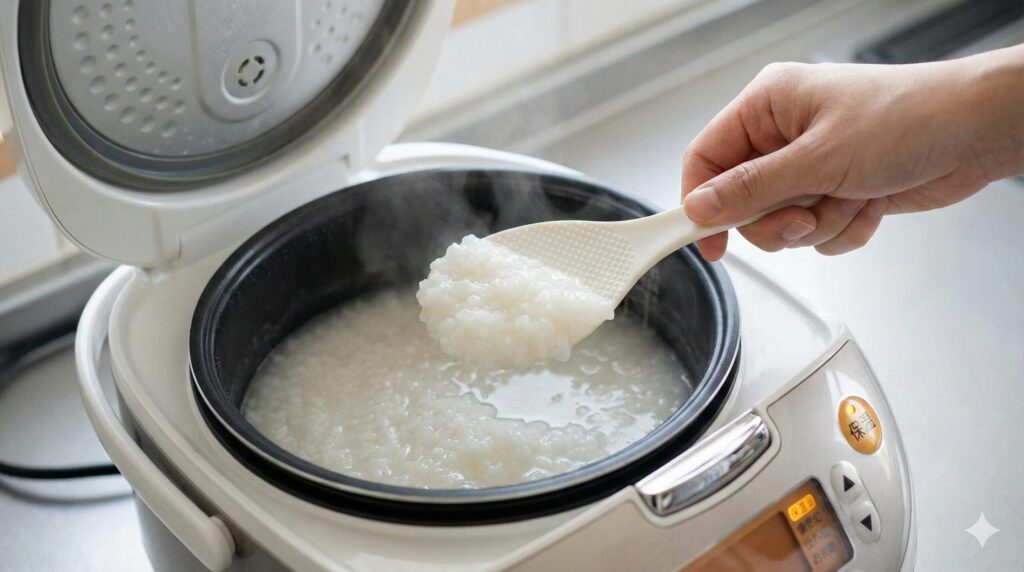 炊飯器の保温でおかゆを作る放置テク