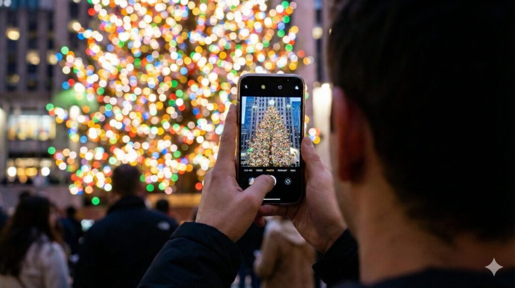 イルミネーションの写真はスマホで綺麗に撮れる
