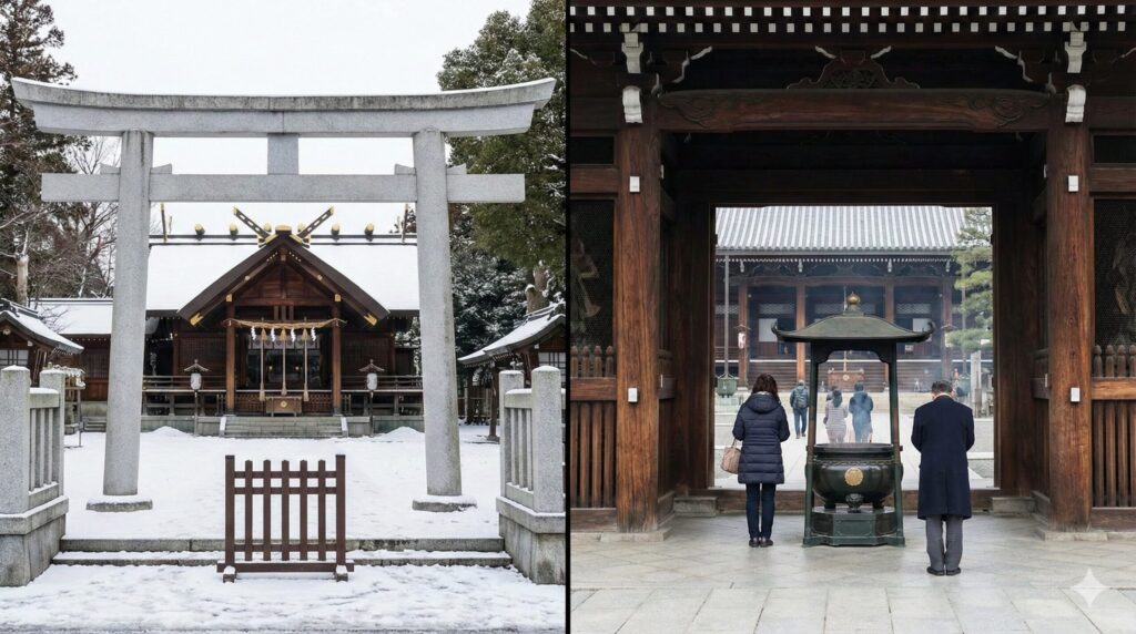 49日中の初詣は神社とお寺でマナーが違う