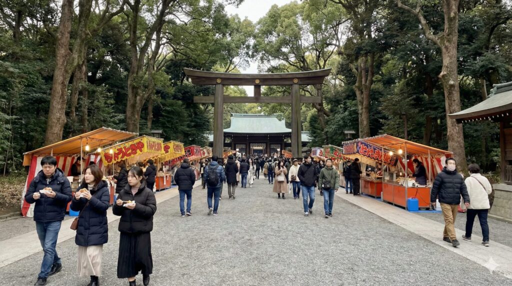 明治神宮の屋台はいつまで出ているか