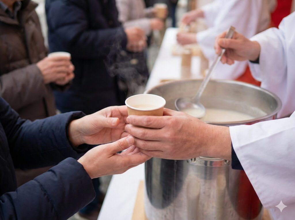 無料で振る舞われる甘酒の入手方法