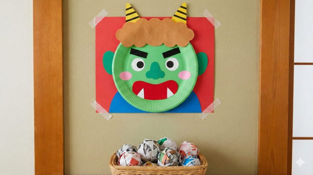 100均グッズで手作りする鬼の的