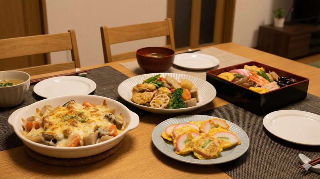 おせちの残りをリメイクして豪華な夕飯に