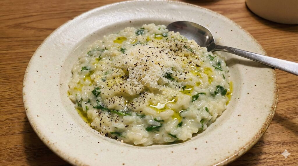 余ったお粥をリゾットにするリメイク術