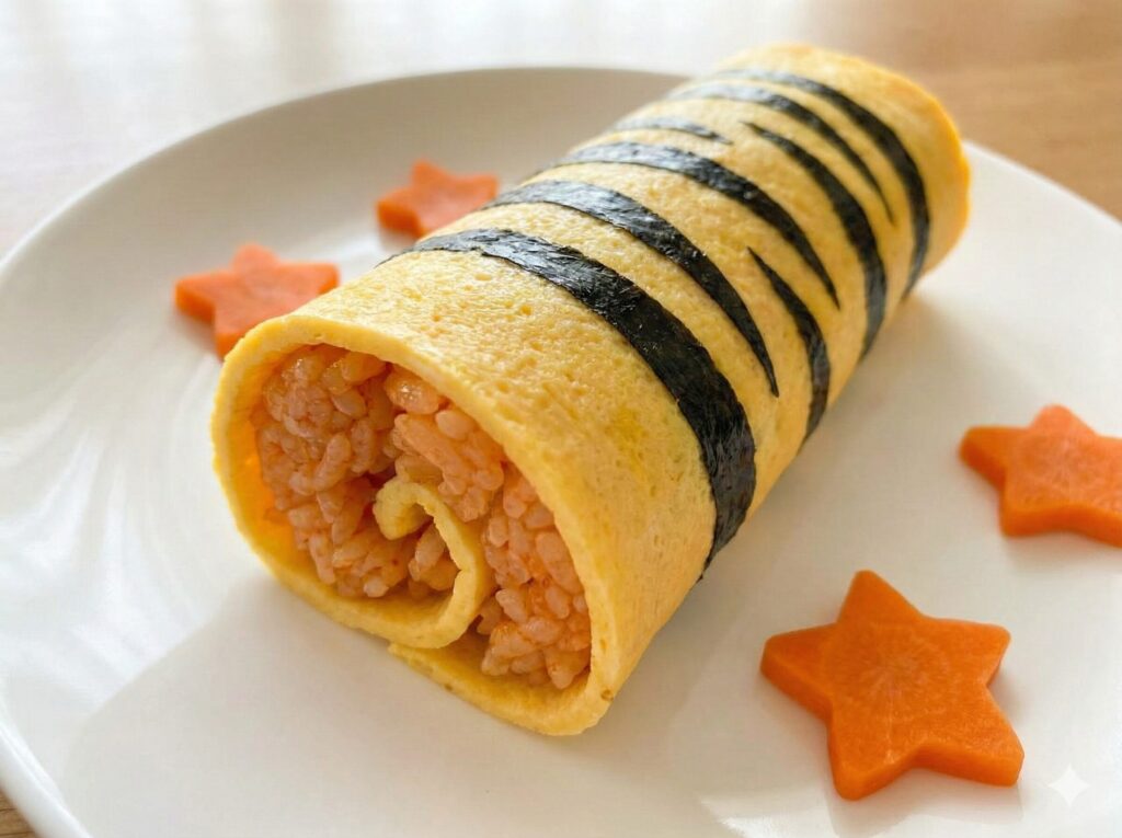 薄焼き卵で作る可愛いトラ柄恵方巻き