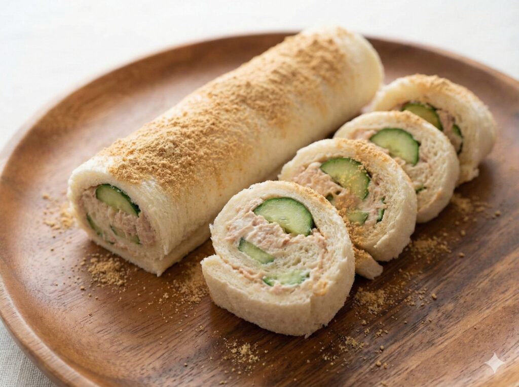 食パンで巻くロールサンド恵方巻き