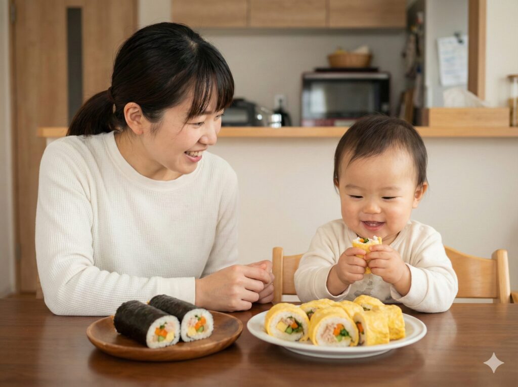 10ヶ月の離乳食で作る恵方巻き人気レシピ