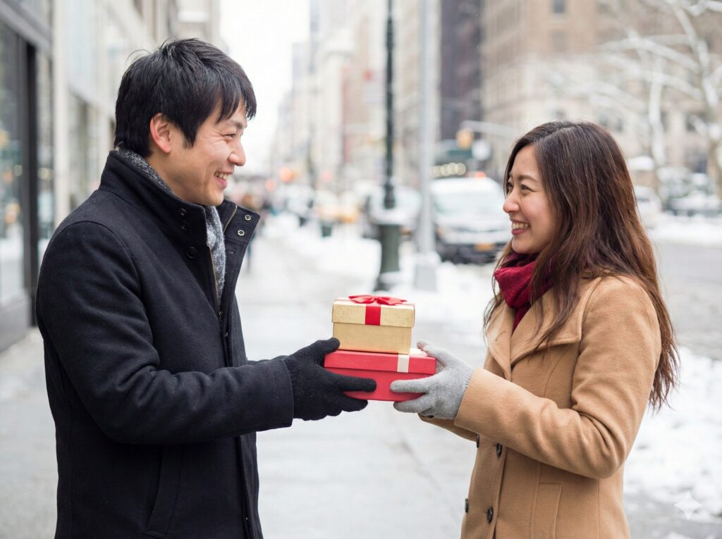 お返しはいつ？アメリカは当日交換が基本