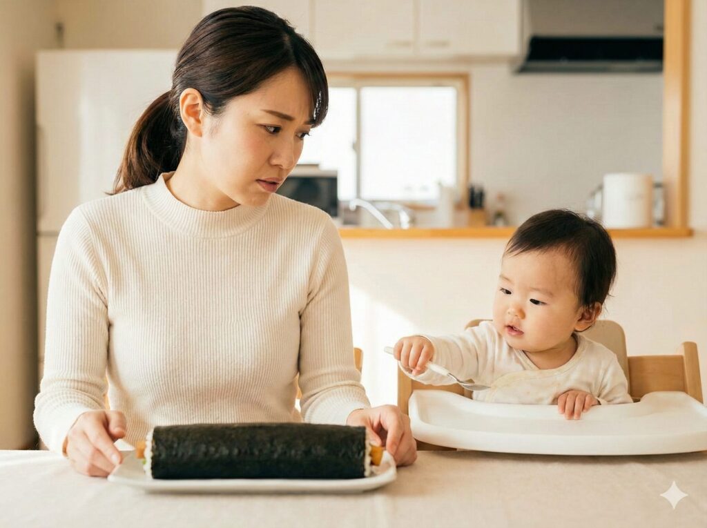 10ヶ月の離乳食における恵方巻きの注意点