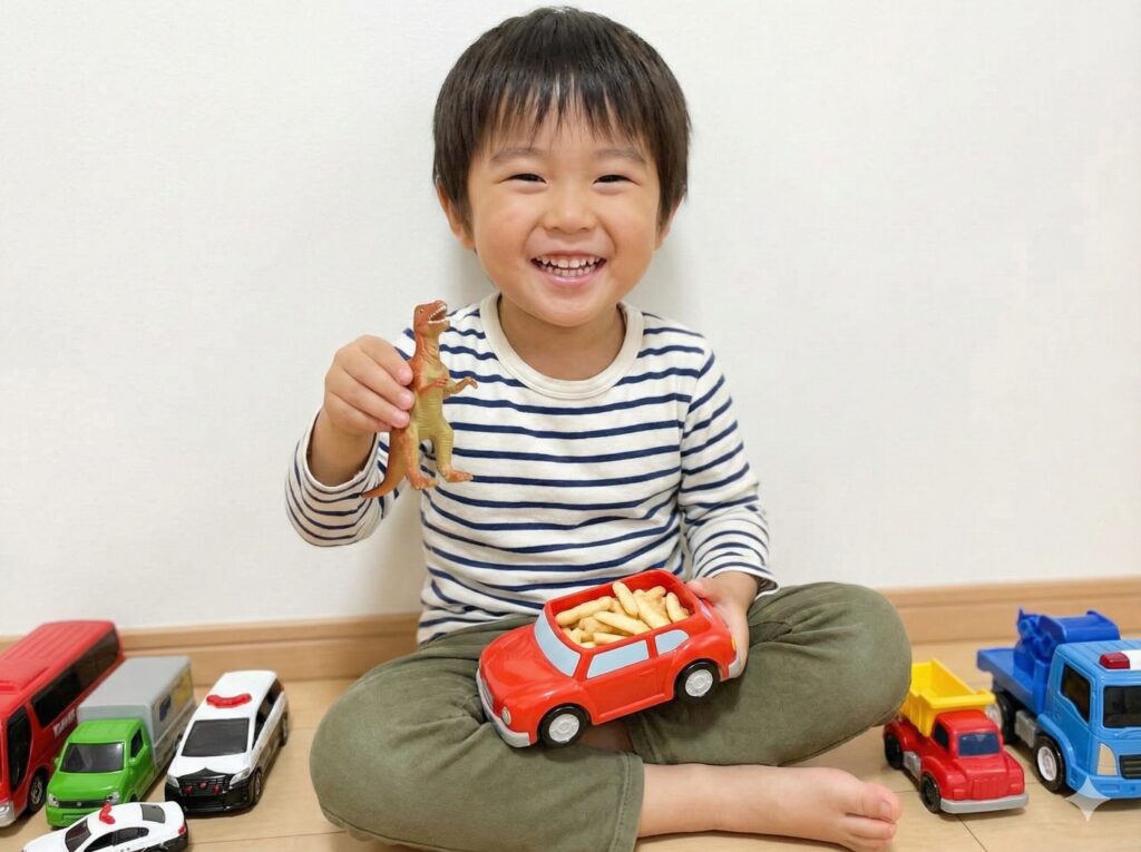 4歳の男の子が喜ぶ恐竜や乗り物系ギフト