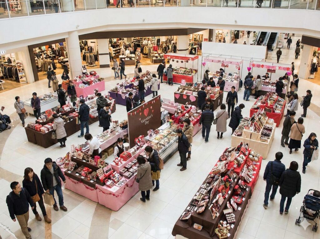 催事場ごとの開催期間と場所の違い