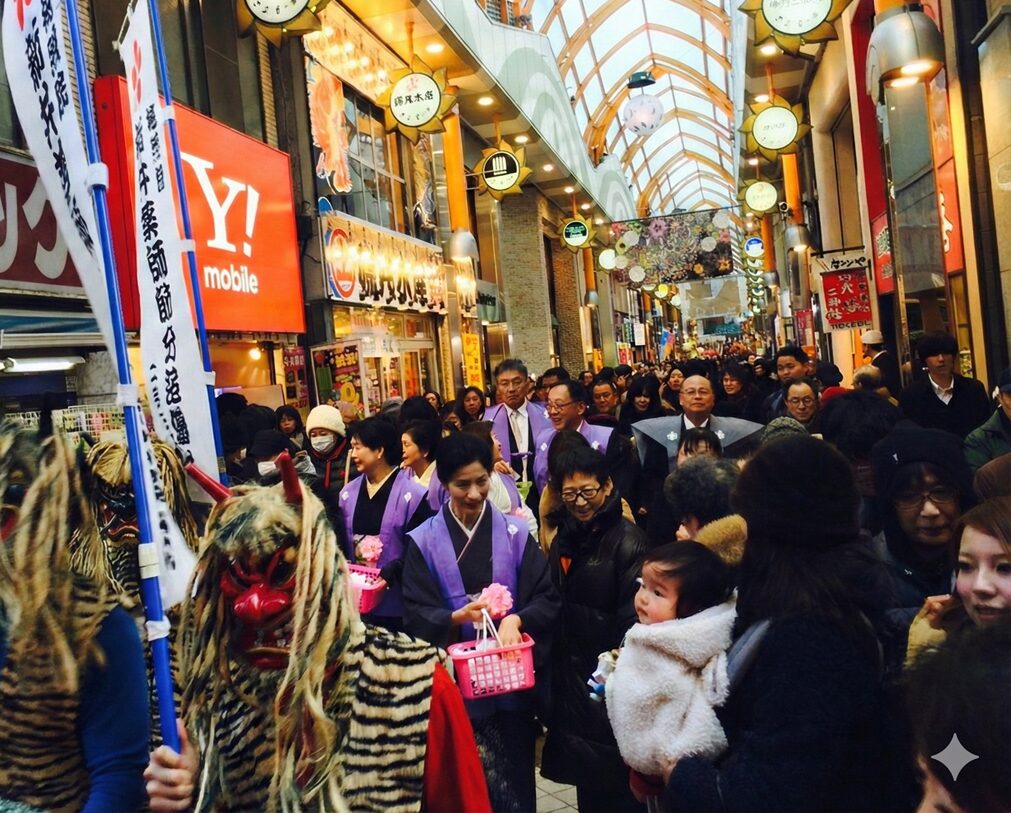 薬師あいロードのお練り行列ルート