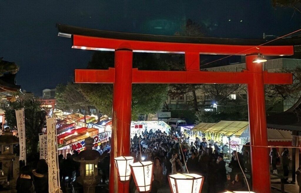 屋台の出店状況と吉田神社との比較
