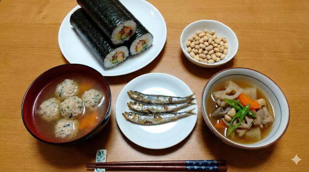節分の食べ物と平日献立レシピ