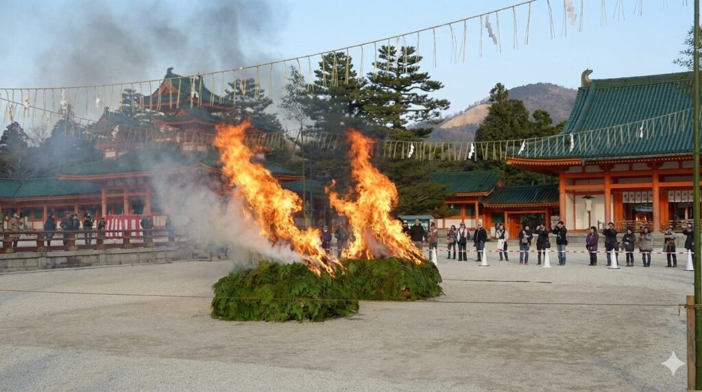 大火焚神事で厄払い！願いを込めた火焚串