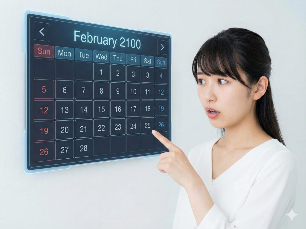 2100年はうるう年じゃない?