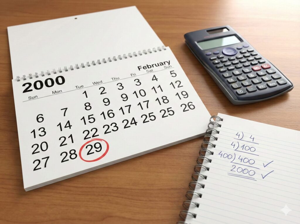 2000年のような400で割り切れる年の特例