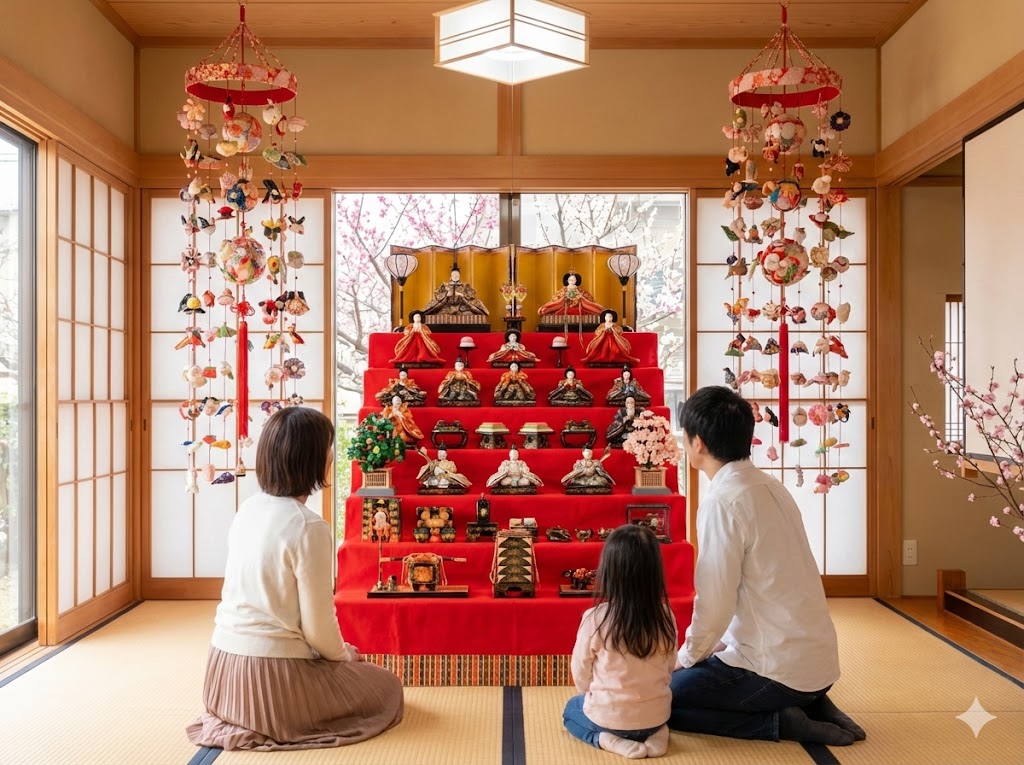 つるし雛と雛人形の両方を美しく見せる配置と時期