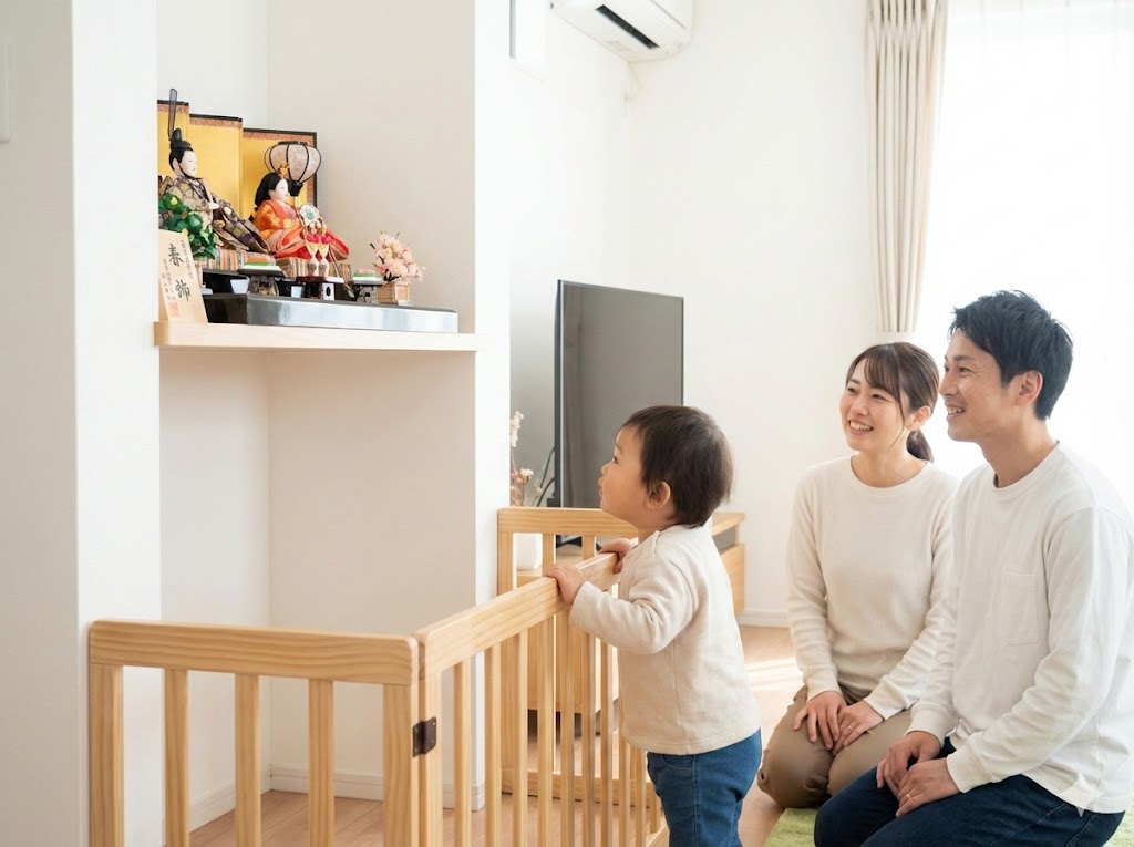 1歳9ヶ月のひな祭りで雛人形を守る安全対策