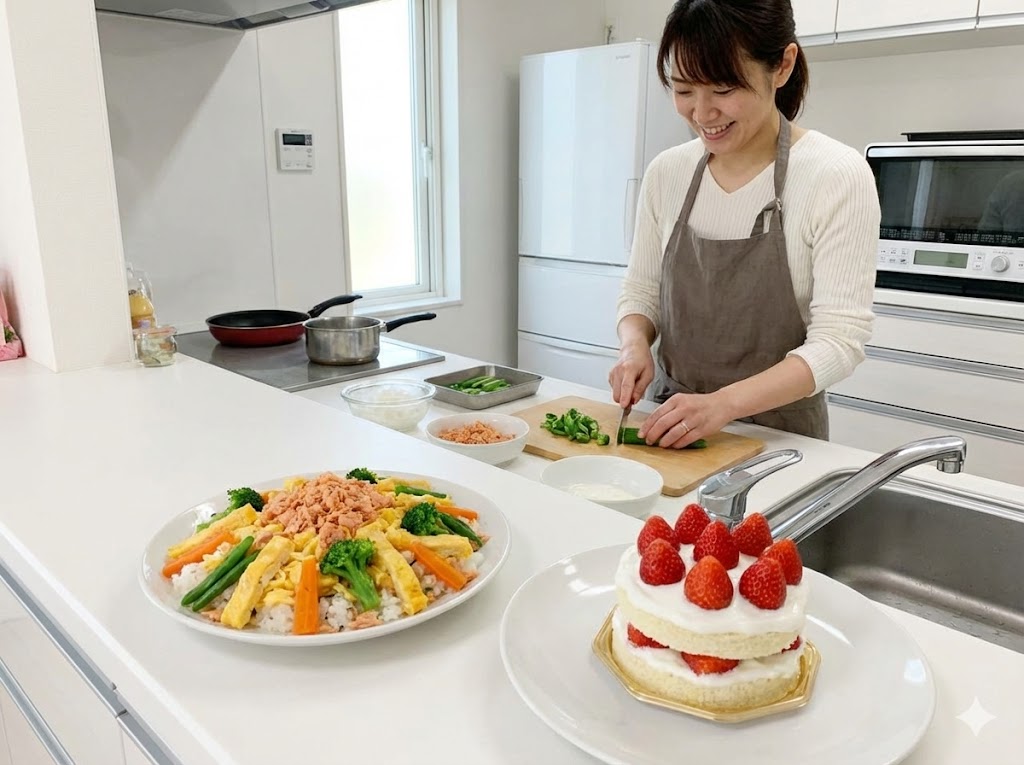 生ものなしの寿司やケーキレシピ