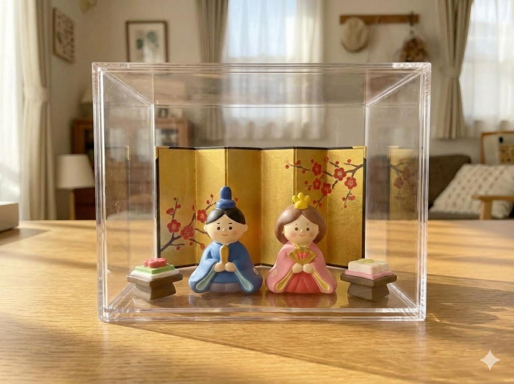 クリア素材を使った高見えディスプレイ